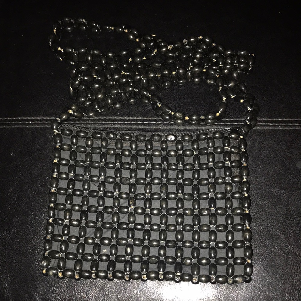 ⭐️ Vintage Black Beaded Crossbody Bag